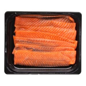 Zalm koud gerookt lang gesneden